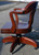 SOLD Barrel Back Mahogany Swivel Office Chair