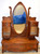 SOLD Unusual Oak Victorian Carved Dresser with Bevel Mirror