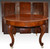 SOLD Round Burl Walnut Banquet Table with 7 Leaves Open 13 Feet!