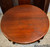 SOLD Round Burl Walnut Banquet Table with 7 Leaves Open 13 Feet!