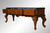 SOLD Burl Walnut Glass Top Wide Screen TV Stand