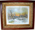 SOLD Victorian Oak Carved Frame with Cabin Scene