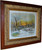 SOLD Victorian Oak Carved Frame with Cabin Scene