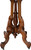 SOLD Victorian Carved Walnut Turtle Top Stand