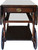 SOLD Mahogany Banded Drop Leaf Large Wheel Dessert Tea Cart