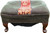 SOLD Mohair Footstool with Matching Pillow