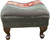 SOLD Mohair Footstool with Matching Pillow