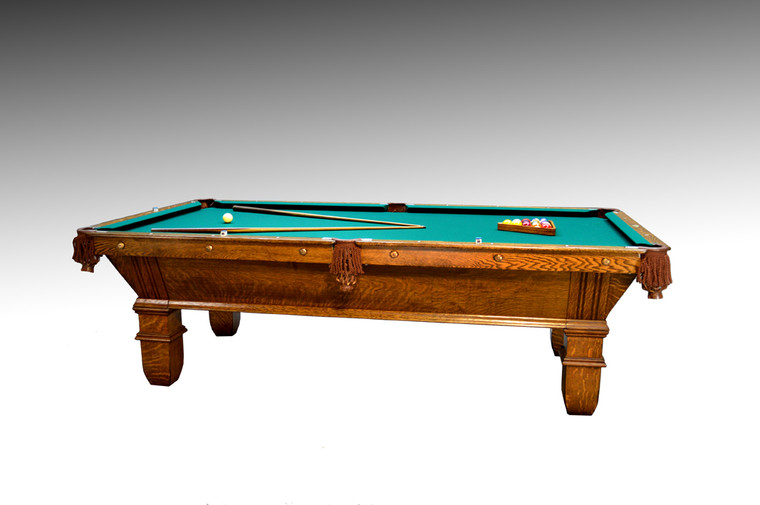 SOLD Victorian Oak Antique Pool Billiard Table