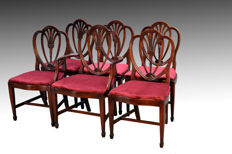 SOLD  Set of 6 Carved Dining Chairs by Drexel
