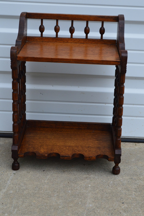 SOLD Eastlake Oak Unusual Bookcase