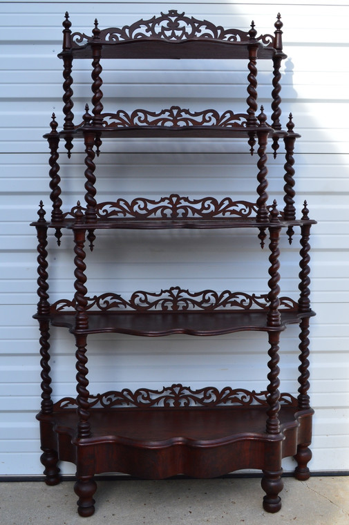SOLD Early Victorian What Not Carved Shelf