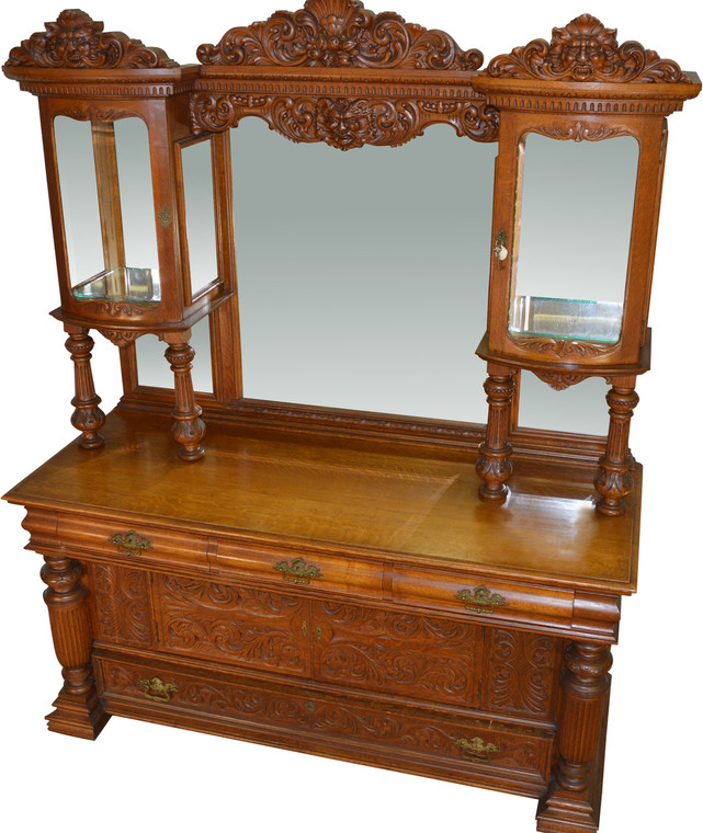 SOLD Super Oak Carved Sideboard by Horner