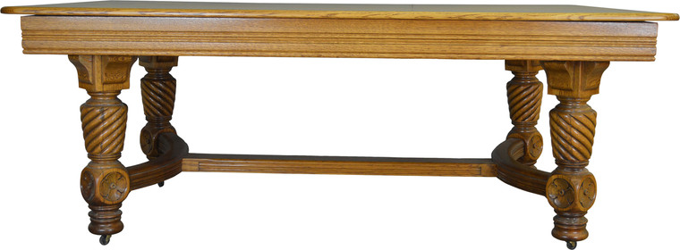 SOLD Oak Rope Twist Library Conference Table