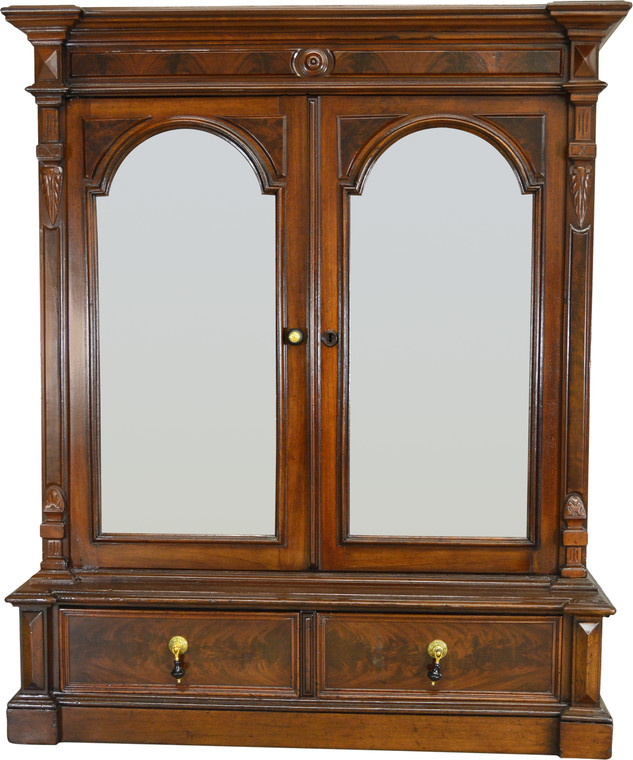 SOLD Victorian Walnut Step Back Two Door Bookcase – Civil War