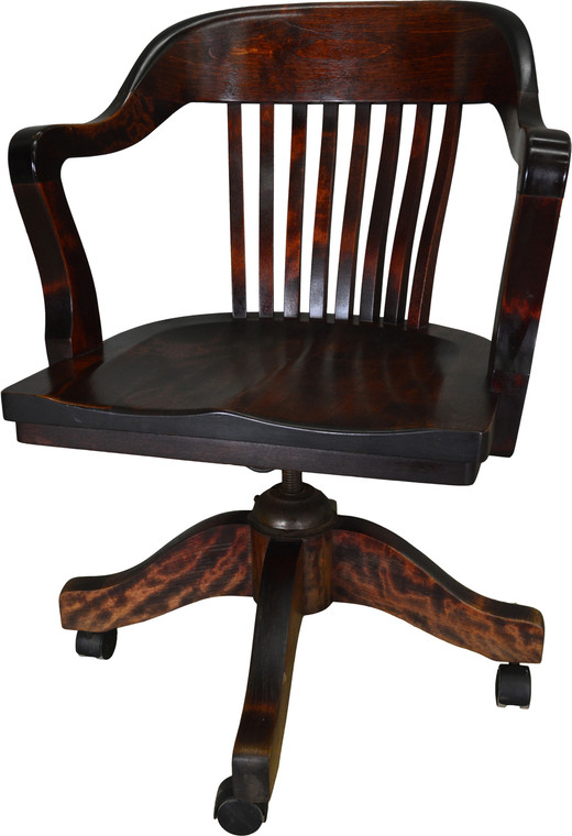 SOLD Antique Banker Lawyers Swivel and Tilt Office Chair by Faust