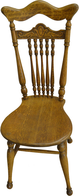 SOLD Oak Carved Ladies or Vanity Desk Chair by Derby