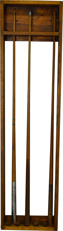 SOLD Oak Turn of the Century Billiards Cue Rack