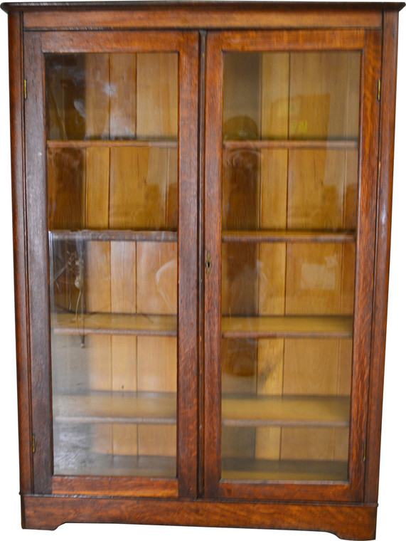 SOLD Oak Larkin Two Door Victorian Bookcase