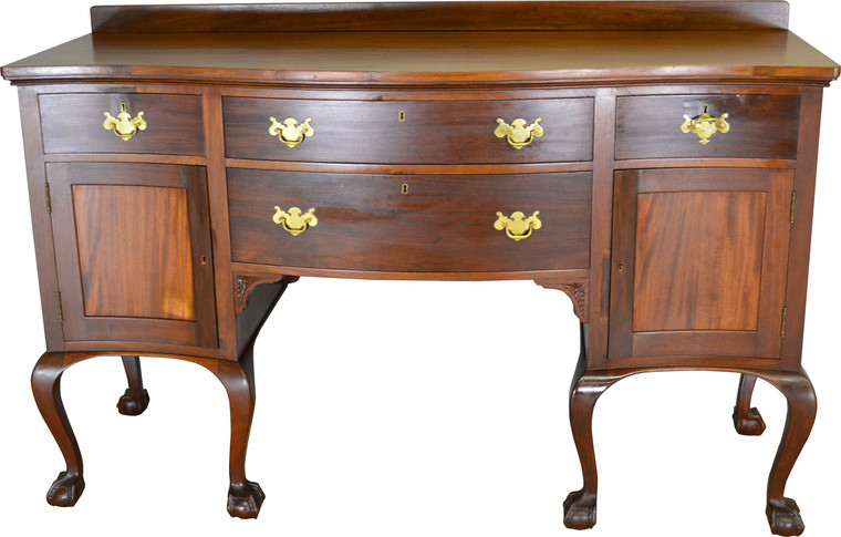 SOLD Antique Buffet, Antique Custom Centennial Bench Made Chippendale Ball and Claw Sideboard