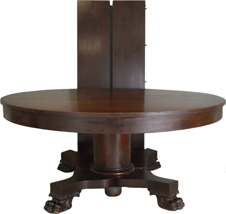 SOLD Mahogany Empire Claw Foot 60” Banquet Table – 10 Feet