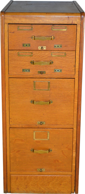 SOLD Oak Library Bureau of Congress Small File Cabinet