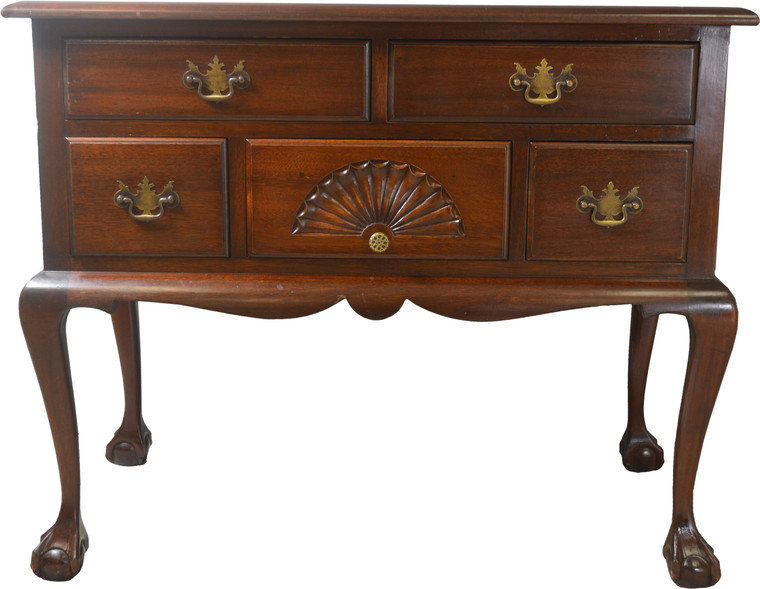 SOLD Mahogany Chippendale Ball and Claw Lowboy