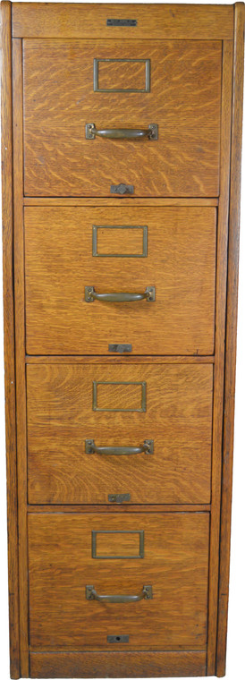 SOLD Oak Four Drawer File Cabinet Macy