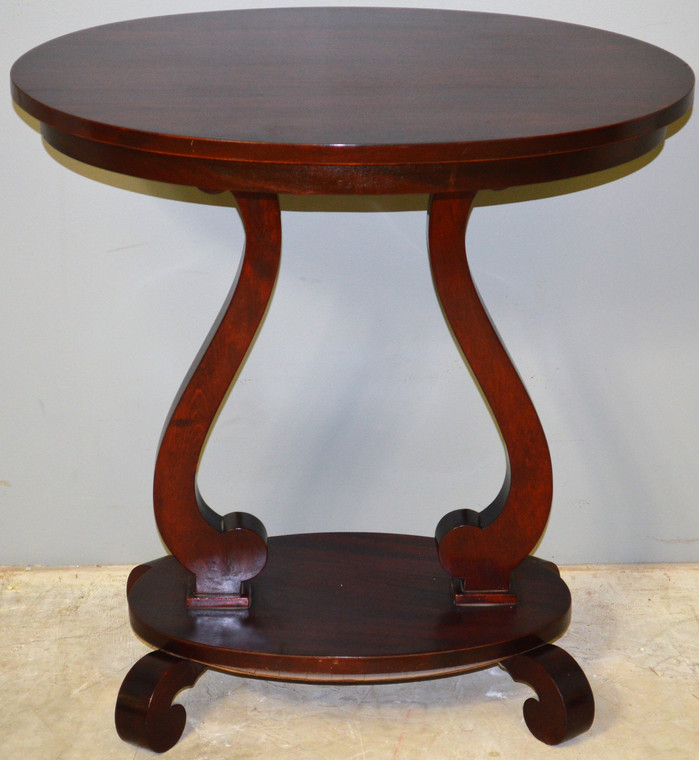 SOLD Oval Mahogany Empire Parlor Stand / Nightstand
