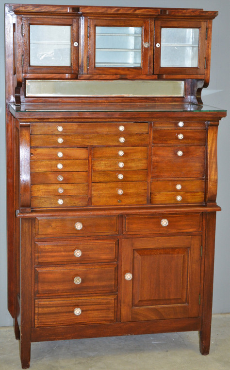 SOLD Mahogany Raised Panel Dental Cabinet – 1910’s