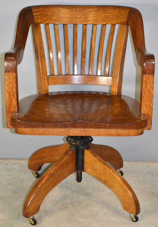SOLD Oak Lawyers Tiger Oak Office Chair