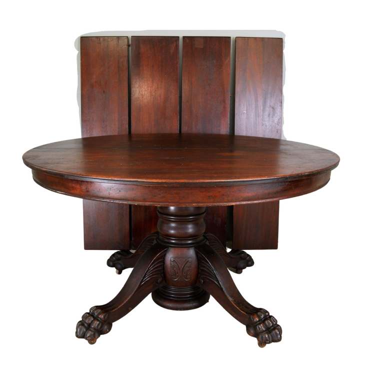 Victorian Carved Mahogany Banquet Dining Room Table