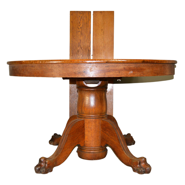 Victorian Oak Split Base Dining Table