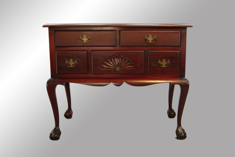 SOLD Antique Mahogany Chippendale Ball and Claw Lowboy