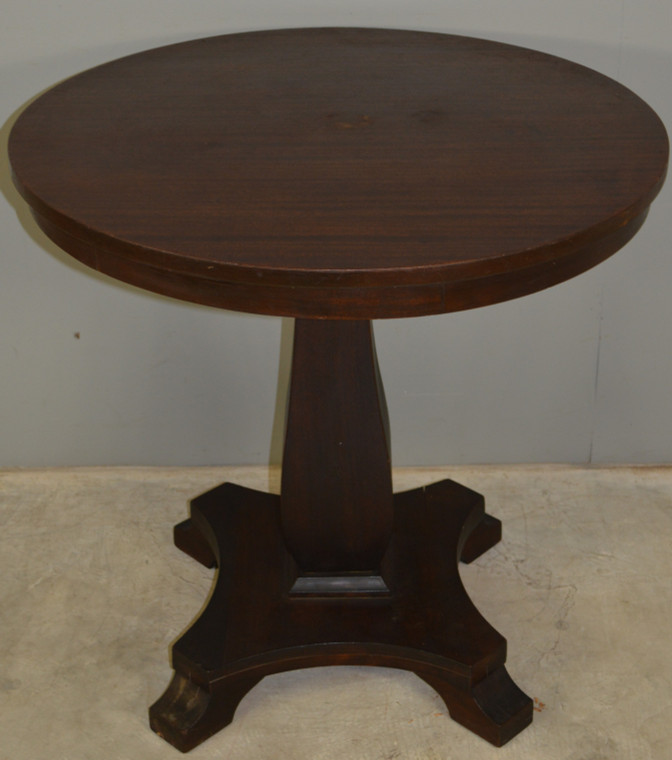 SOLD Mahogany Empire Drum Table – 30 Inches Round