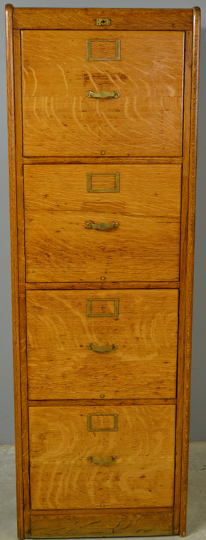 SOLD Oversize Extra Tall Oak Legal Size File Cabinet