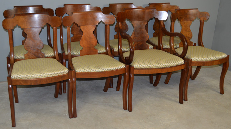 SOLD Set of 8 Formal Empire Dining Chairs