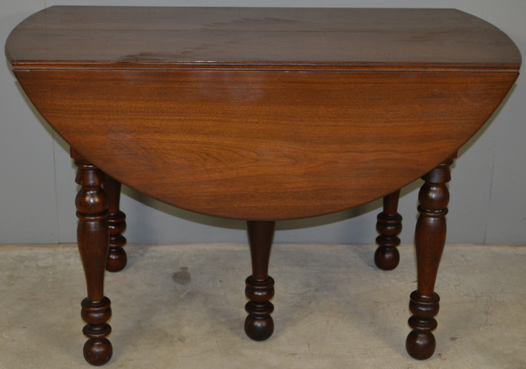 SOLD Solid Black Walnut Drop Leaf Dining Table – Civil War Era