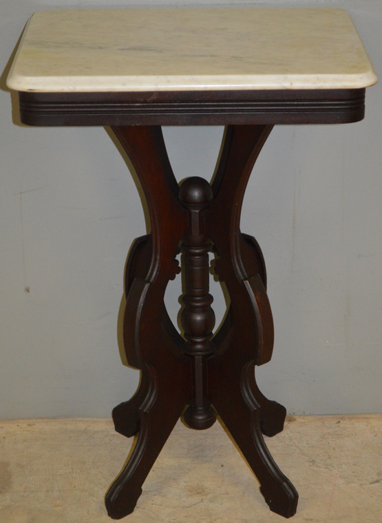 SOLD Marble Top Victorian Bedside Stand