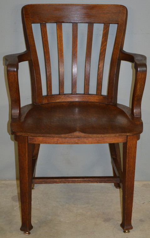 SOLD Oak Lawyers Bankers Victorian Arm Chair