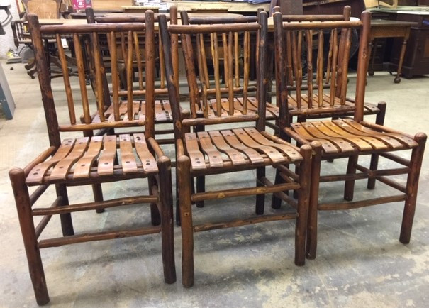 SOLD Set of Six Hickory Chairs