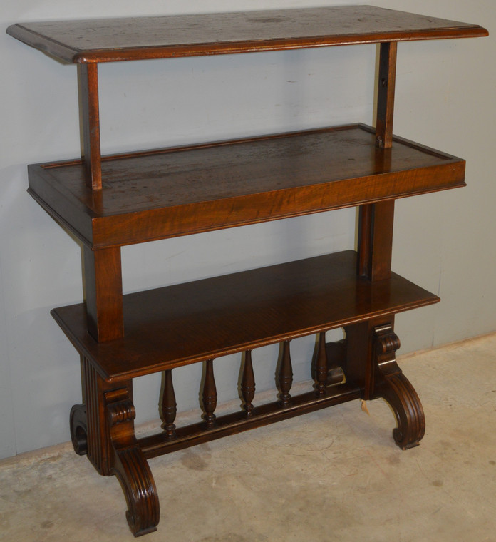 SOLD English Mahogany and Walnut Dumb Waiter