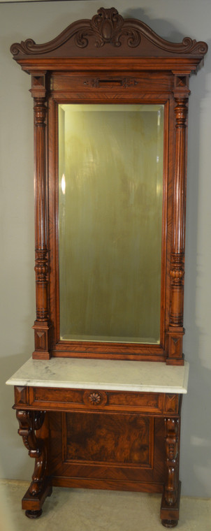 SOLD Marble Top Victorian Pier Mirror