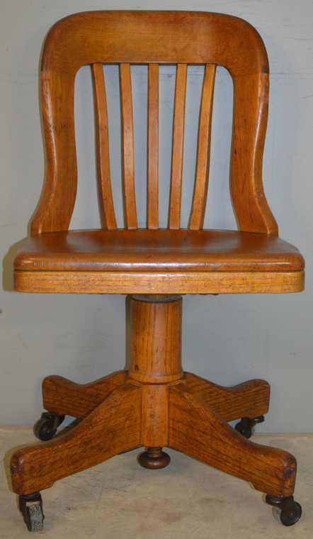 SOLD Oak Lady Swivel Chair