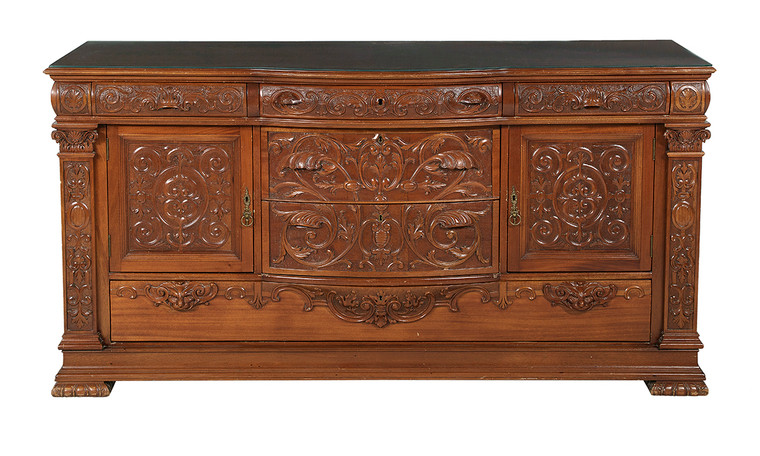 SOLD Antique Buffet, Antique Horner Mahogany Carved Sideboard #19881