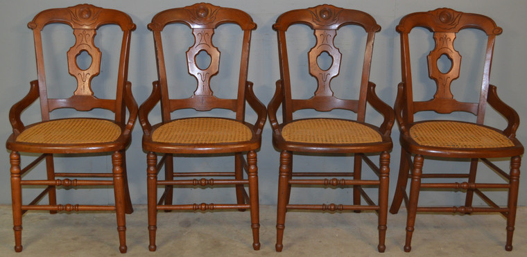 SOLD Set of 4 Victorian Walnut Dining Chairs