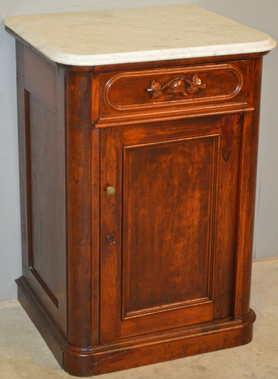 SOLD Victorian Marble Top Half Commode