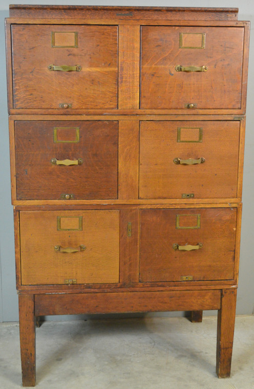 SOLD Oak Sectional File Cabinet by Library Bureau Sole Makers