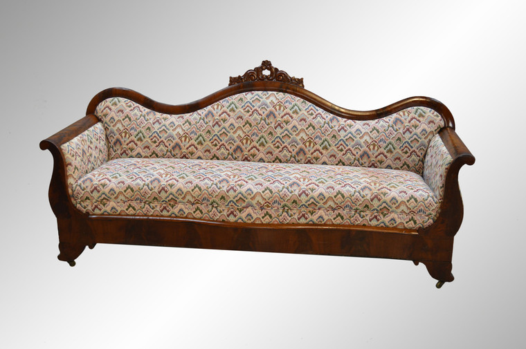 SOLD Empire Flame Mahogany Period Sofa