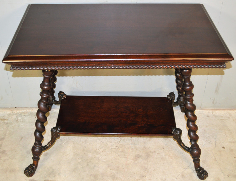 SOLD Mahogany Ball and Claw Barley Twist Hall Table – Hunzinger Style