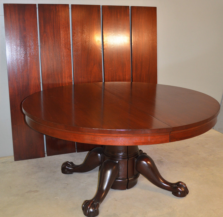 SOLD Mahogany Victorian Ball and Claw Banquet Dining Table – 10 FEET